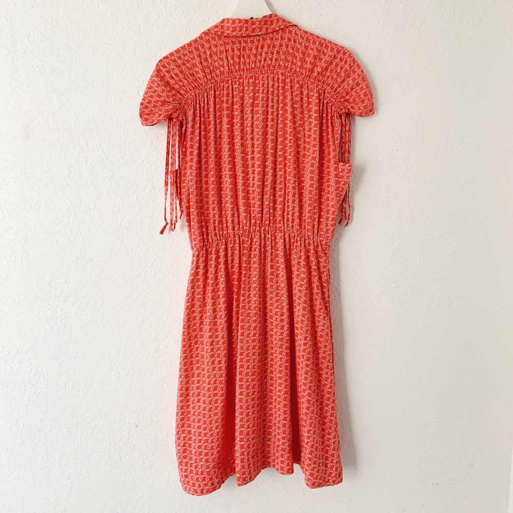 Anthro Maeve Ruched Wrap Shirtdress S - Picture 4 of 11